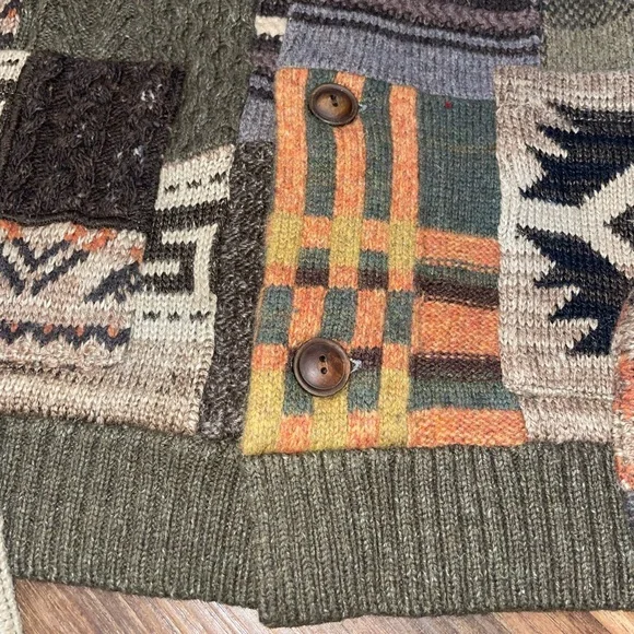 Ralph Lauren Double RL Multicolor Patchwork Cardigan - Picture 15 of 15